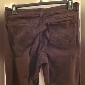 NYDJ brown jeans with sparkle pockets sz 14p x 29